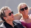 Anne-Sophie Lapix et son mari Arthur Sadoun - Célébrités dans les tribunes des Internationaux de France de tennis de Roland Garros 2024 à Paris le 7 juin 2024. © Jacovides-Moreau/Bestimage