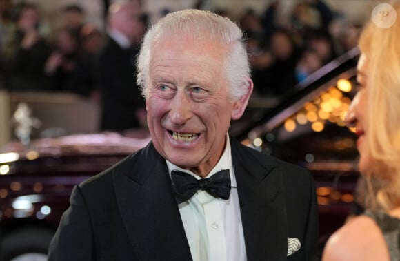 et contrairement aux apparences
Le roi Charles III d'Angleterre à son arrivée à la première du film "Gladiator II" à l'Odeon Leicester Square à Londres. Le 13 novembre 2024 