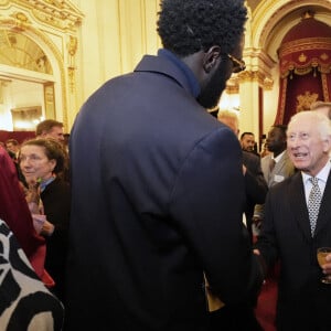 Le roi Charles III d'Angleterre - Réception pour le centenaire de la fondation Film et TV au palais de Buckingham à Londres le 13 novembre 2024