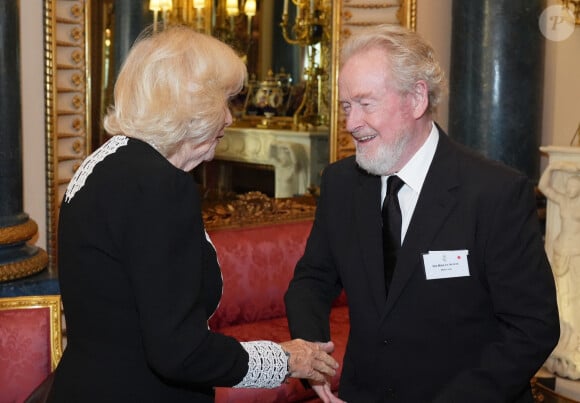 La reine consort d'Angleterre Camilla Parker Bowles - Réception pour le centenaire de la fondation Film et TV au palais de Buckingham à Londres le 13 novembre 2024