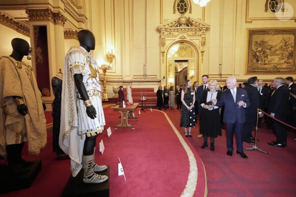 La reine consort Camilla Parker Bowles et le roi Charles III d'Angleterre - Réception pour le centenaire de la fondation Film et TV au palais de Buckingham à Londres le 13 novembre 2024