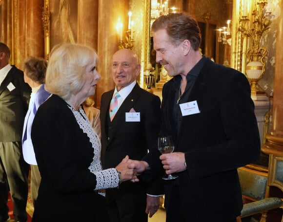 La reine consort d'Angleterre Camilla Parker Bowles - Réception pour le centenaire de la fondation Film et TV au palais de Buckingham à Londres le 13 novembre 2024