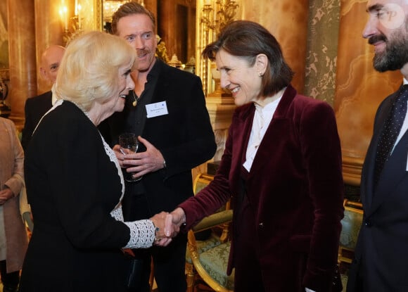 La reine consort d'Angleterre Camilla Parker Bowles - Réception pour le centenaire de la fondation Film et TV au palais de Buckingham à Londres le 13 novembre 2024