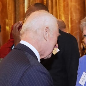 Le roi Charles III d'Angleterre - Réception pour le centenaire de la fondation Film et TV au palais de Buckingham à Londres le 13 novembre 2024