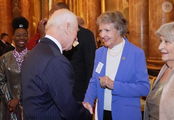 Le roi Charles III d'Angleterre - Réception pour le centenaire de la fondation Film et TV au palais de Buckingham à Londres le 13 novembre 2024