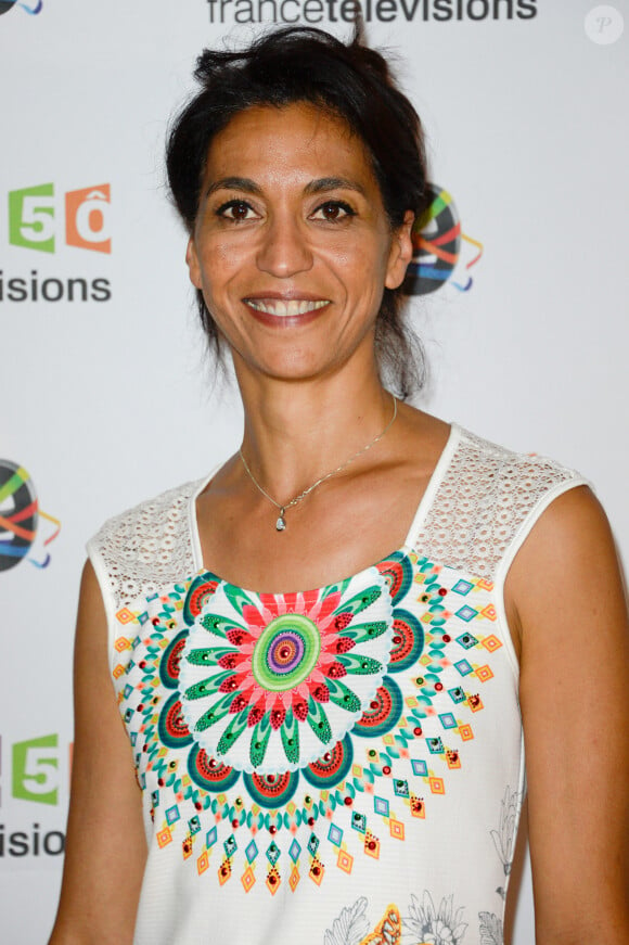 Sabine Quindou au photocall de France Télévisions, pour la présentation de la nouvelle dynamique 2016-2017, à Paris, le 29 juin 2016. © Guirec Coadic/Bestimage