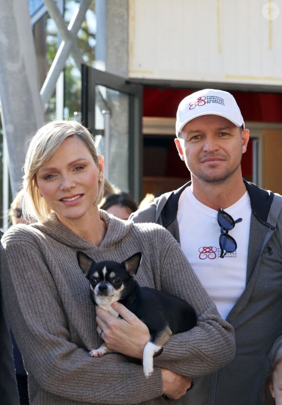 Et bien on parle ici de trois adorables toutous 
La princesse Charlene de Monaco et son frère Gareth Wittstock - La princesse Charlene de Monaco a participé au chapiteau de Fontvieille, à Monaco