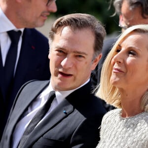 Renaud Capuçon et sa femme Laurence Ferrari - Dîner d'état en l'honneur du président des Etats-Unis et sa femme au palais de l'Elysée à Paris, à l'occasion de leur visite officielle en France. Le 8 juin 2024 © Jacovides-Moreau / Bestimage