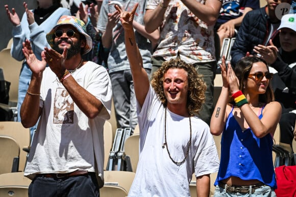 Joakim Noah, Jenaye Noah et Joalukas Noah - Concert de Yannick Noah lors des internationaux de France de Tennis de Roland Garros 2023 à Paris le 27 mai 2023. © Matthieu Mirville/Bestimage