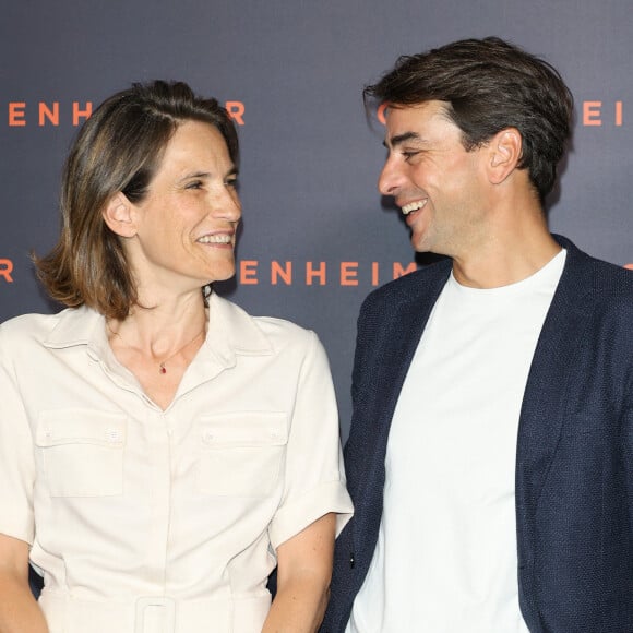 Claire Fournier et son mari Julian Bugier - Première du film "Oppenheimer" au Grand Rex à Paris le 11 juillet 2023. © Coadic Guirec/Bestimage 