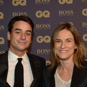 Julian Bugier et sa femme Claire Fournier lors de la soirée "L'homme de l'année GQ 2014" au Musée d'Orsay, à Paris le 19 novembre 2014. 