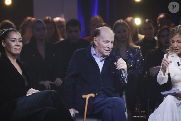 Exclusif - Chimène Badi, Charles Dumont, Claire Chazal - Enregistrement de l'émission "Le grand échiquier, Spéciale Edith Piaf", présentée par C.Chazal et A.Manoukian, et diffusée le 12 mars sur France 2 © Jack Tribeca / Bestimage 