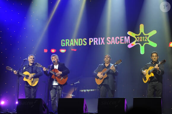 Gipsy Kings - Grands Prix Sacem 2012 au Casino de Paris le 26 Novembre 2012. Decernes chaque annee , les Grands prix de la Sacem recompensent des auteurs, compositeurs et editeurs de musique, membres de la Sacem.