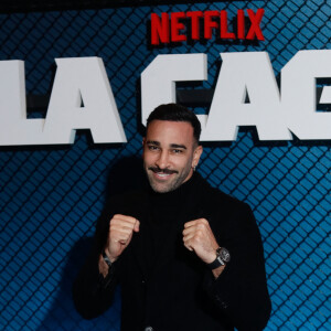 Adil Rami - Avant-première de la série "La cage" se déroulant dans le monde du MMA réalisée par F. Gastambide avec l'aide de D. Krespine qui sera diffusée sur Netfilx à partir du 8 novembre 2024 au Cinéma Pathé Palace à Paris le 4 novembre 2024. © Christophe Clovis / Bestimage