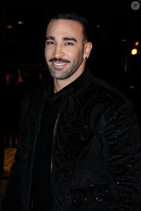 Exclusif - Adil Rami - Arrivées au défilé Balmain Collection Homme Prêt-à-Porter Automne/Hiver 2024-2025 lors de la Fashion Week de Paris (PFW), à la Grande Halle de la Villette à Paris, France, le 20 janvier 2024. © Christophe Clovis/Bestimage