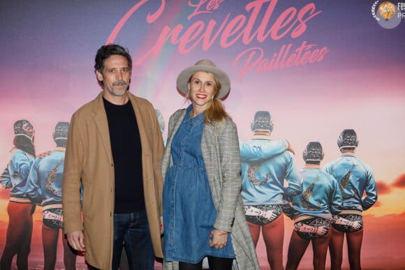 Marie-Aldine Girard (enceinte) et son compagnon Stéphane Coulon - Avant-première du film "Les crevettes pailletées" au Grand Rex à Paris le 16 avril 2019. © CVS/Bestimage