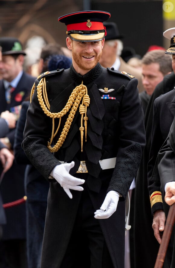 Le prince Harry, duc de Sussex, assiste au 91ème 'Remembrance Day', une cérémonie d'hommage à tous ceux qui sont battus pour la Grande-Bretagne, à Westminster Abbey, le 7 novembre 2019. 