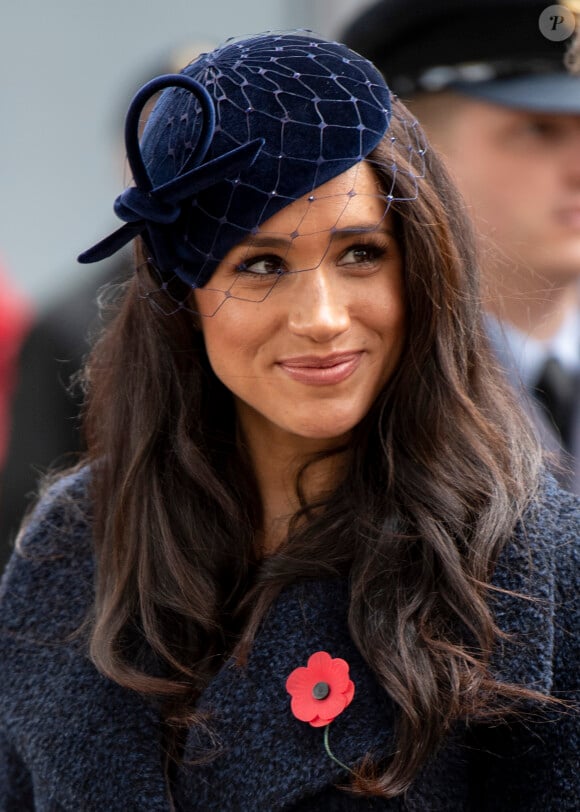 Meghan Markle, duchesse de Sussex, assiste au 'Remembrance Day', une cérémonie d'hommage à tous ceux qui sont battus pour la Grande-Bretagne, à Westminster Abbey, le 7 novembre 2019. 