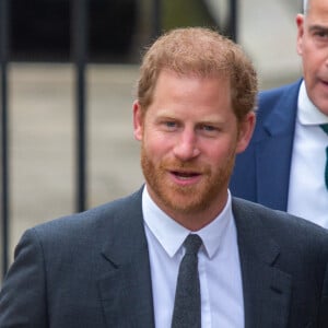 Le prince Harry, duc de Sussex, à la sortie du procès contre l'éditeur du journal "Daily Mail" à Londres, le 30 mars 2023. © Tayfun Salci/Zuma Press/Bestimage 