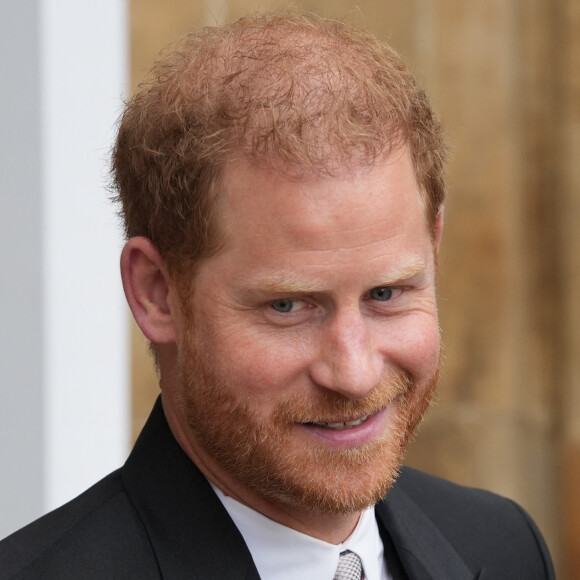 Le prince Harry, duc de Sussex - Les invités arrivent à la cérémonie de couronnement du roi d'Angleterre à l'abbaye de Westminster de Londres, Royaume Uni, le 6 mai 2023. 
