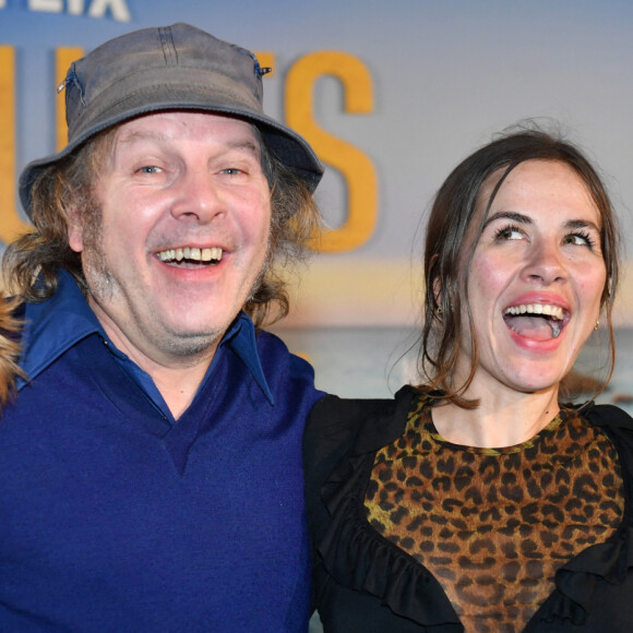 Billy, le fils de Philippe Katerine et Julie Depardieu, Philippe Katerine, sa fille Edie Blanchard - Avant-première du film "Voleuses" diffusé sur Netflix. Paris le 24 octobre 2023. © Veeren / Bestimage