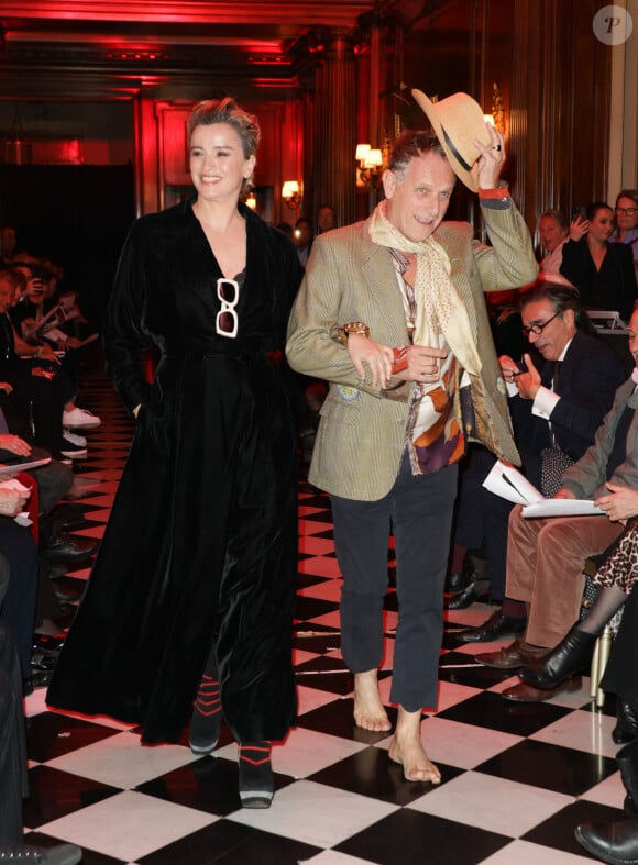 Exclusif - Agathe de La Boulaye et Charles Berling - Défilé rétrospectif Nathalie Garçon à l'occasion de ses 35 ans de sa marque lors d'une closing party à l'hôtel Raphael à Paris le 19 novembre 2024.