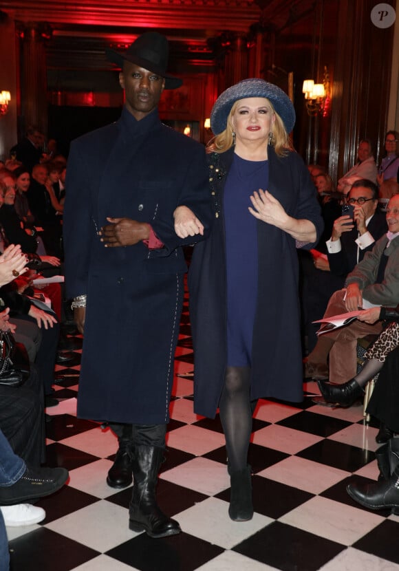 Exclusif - Sean Patrick Mombruno, Catherine Jacob - Défilé rétrospectif Nathalie Garçon à l'occasion de ses 35 ans de sa marque lors d'une closing party à l'hôtel Raphael à Paris le 19 novembre 2024.