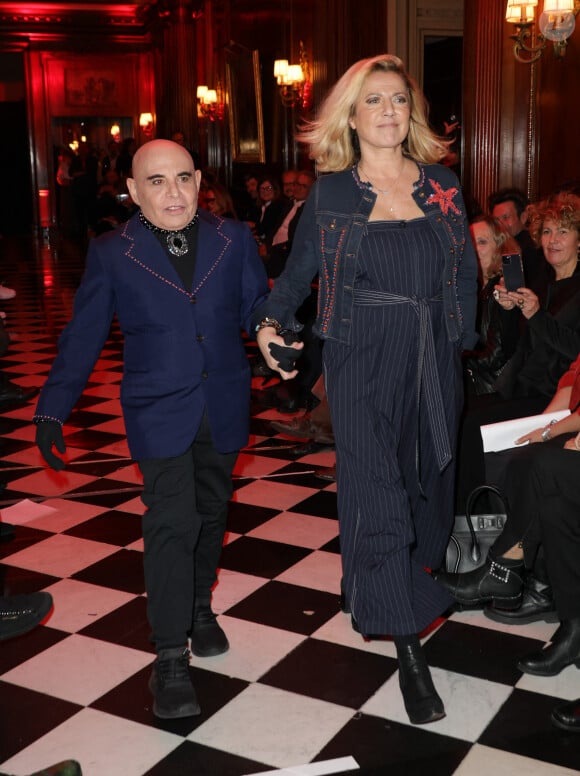 Exclusif - Paolo Calia et Natacha Amal - Défilé rétrospectif Nathalie Garçon à l'occasion de ses 35 ans de sa marque lors d'une closing party à l'hôtel Raphael à Paris le 19 novembre 2024.