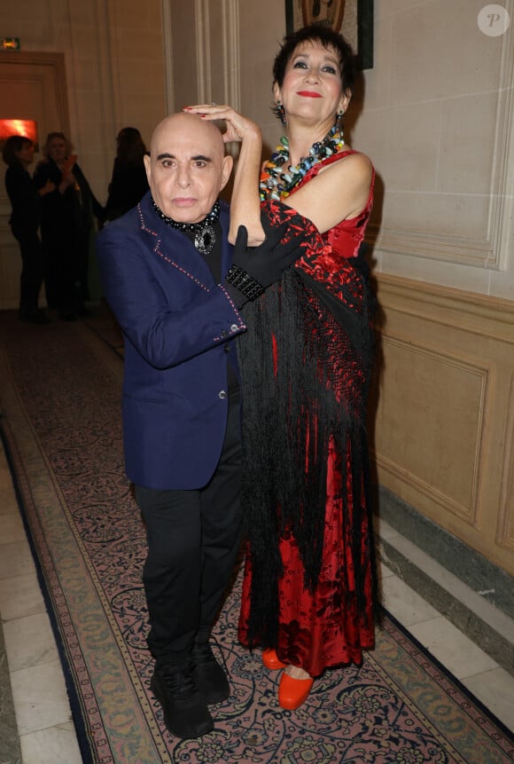 Exclusif - Paolo Calia, Caroline Loeb - Défilé rétrospectif Nathalie Garçon à l'occasion de ses 35 ans de sa marque lors d'une closing party à l'hôtel Raphael à Paris le 19 novembre 2024.