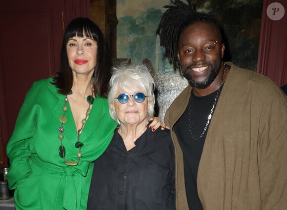 Exclusif - Mathilda May avec son mari Sly Johnson, Catherine Lara - Défilé rétrospectif Nathalie Garçon à l'occasion de ses 35 ans de sa marque lors d'une closing party à l'hôtel Raphael à Paris le 19 novembre 2024.