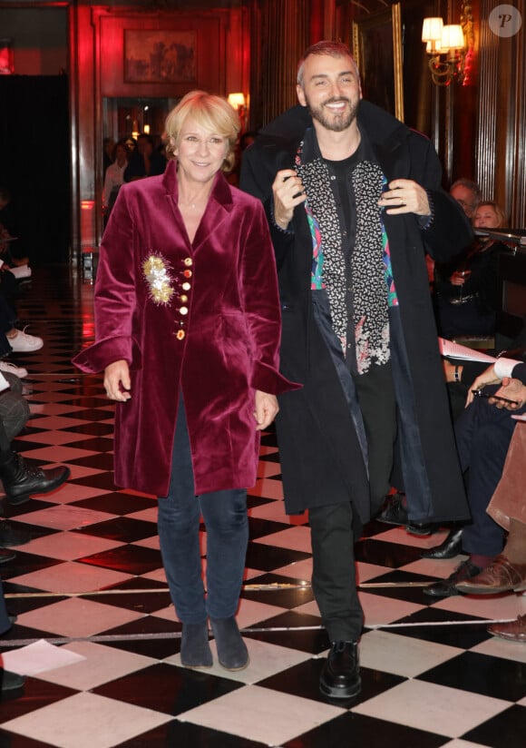 Exclusif - Ariane Massenet et Christophe Willem - Défilé rétrospectif Nathalie Garçon à l'occasion de ses 35 ans de sa marque lors d'une closing party à l'hôtel Raphael à Paris le 19 novembre 2024.