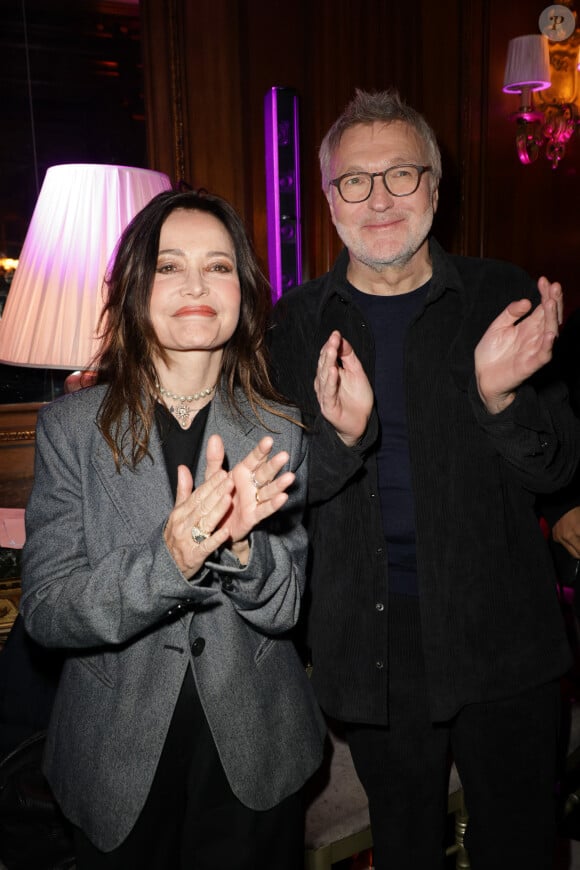 Exclusif - Evelyne Bouix et Laurent Ruquier - Défilé rétrospectif Nathalie Garçon à l'occasion de ses 35 ans de sa marque lors d'une closing party à l'hôtel Raphael à Paris le 19 novembre 2024.