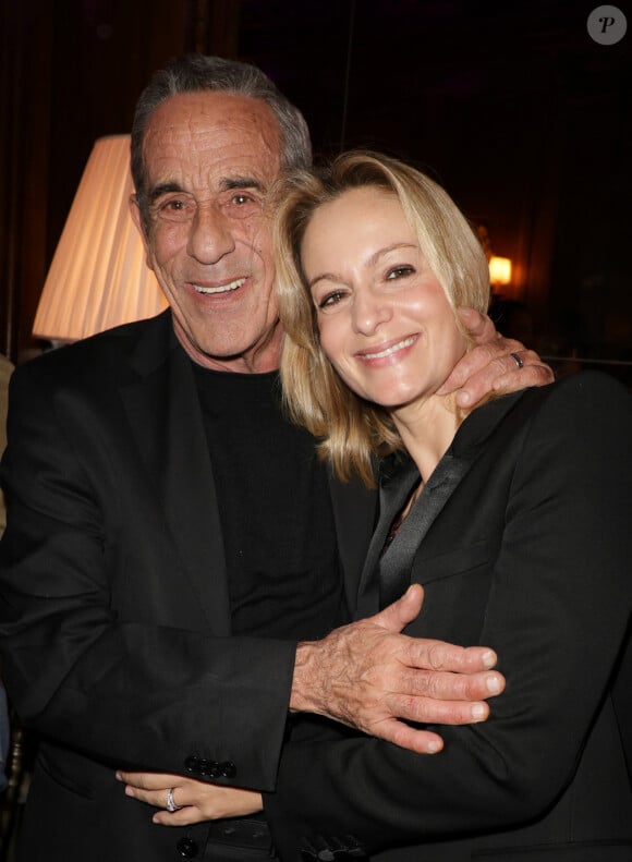 Exclusif - Thierry Ardisson et sa femme Audrey Crespo-Mara - Défilé rétrospectif Nathalie Garçon à l'occasion de ses 35 ans de sa marque lors d'une closing party à l'hôtel Raphael à Paris le 19 novembre 2024.