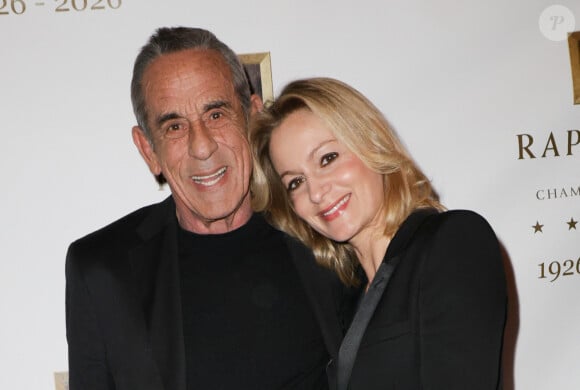 Exclusif - Thierry Ardisson et sa femme Audrey Crespo-Mara - Défilé rétrospectif Nathalie Garçon à l'occasion de ses 35 ans de sa marque lors d'une closing party à l'hôtel Raphael à Paris le 19 novembre 2024.