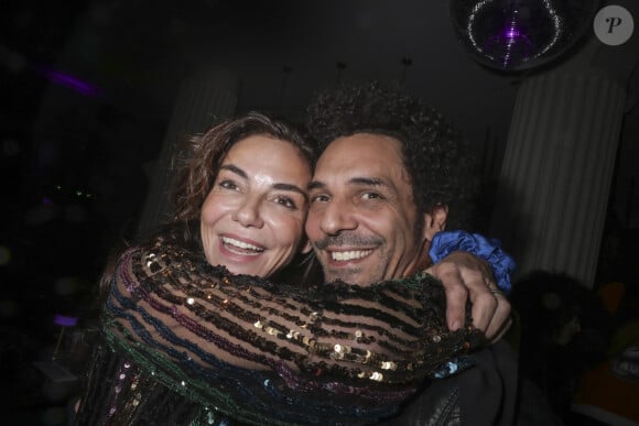 Exclusif - Tomer et Sandra Sisley - Personnalités à la 3ème soirée "Patins" au restaurant de l'Hôtel Kimpton, le Montecito à Paris le 7 décembre 2023.  © Jack Tribeca/Bestimage 