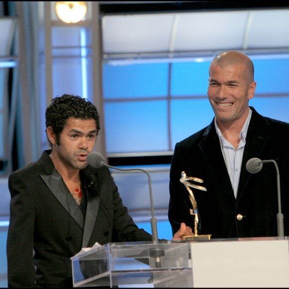 Zinédine Zidane et Jamel Debbouze.