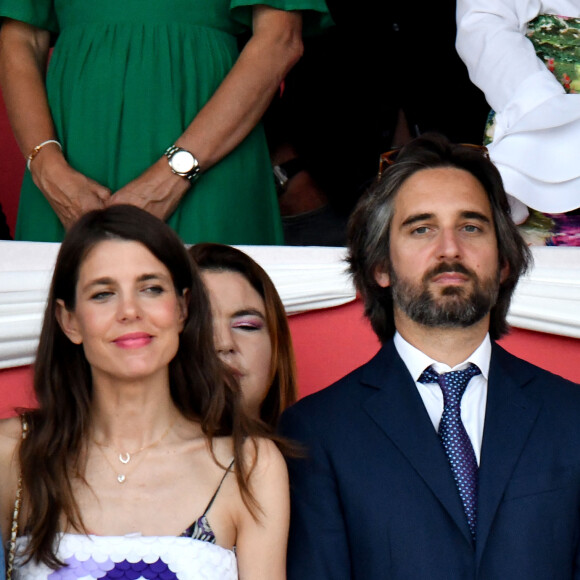 Charlotte Casiraghi et son mari Dimitri Rassam durant la dernière soirée de la 17eme édition du Longines Global Champions Tour à Monaco, le 1er juillet 2023 sur le port de Monaco, pour le Longines Global Champions. © Bruno Bebert/Bestimage