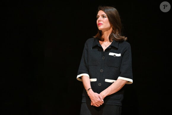 Charlotte Casiraghi lors de la cérémonie de proclamation de l'édition 2024 des Prix de la Fondation Prince Pierre à l'opéra Garnier à Monaco, le 8 octobre 2024. © Bruno Bebert / Bestimage 