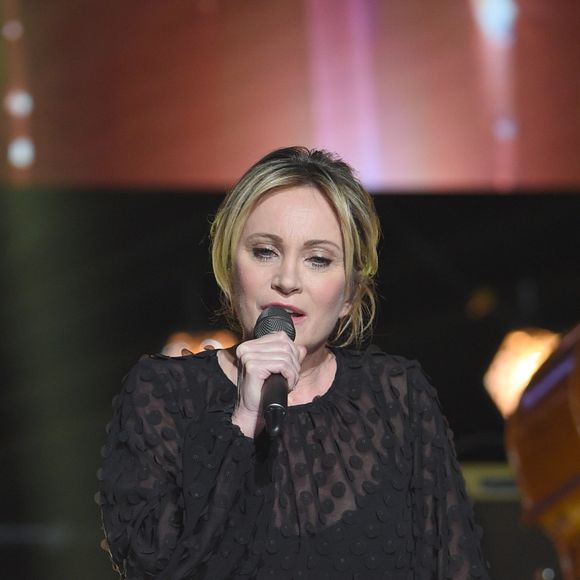 Exclusif - Patricia Kaas - Enregistrement de l'émission "Bon anniversaire Line" à l'occasion des 90 ans de L.Renaud au Théâtre Bobino à Paris, qui sera diffusée le Mardi 3 juillet à 20h55 sur France 2. Le 25 juin 2018. © Coadic Guirec / Bestimage