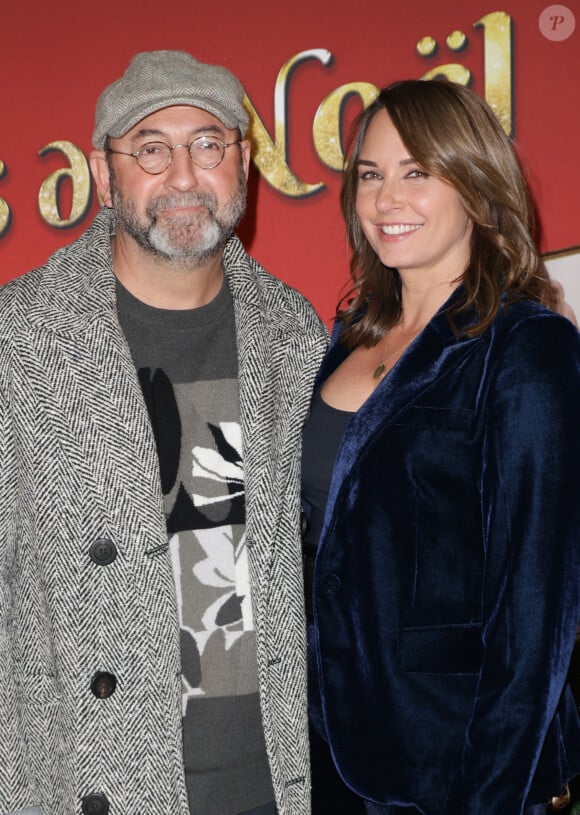 Kad Merad et sa femme Julia Vignali - Avant-première du film "Les boules de Noël" au cinéma Pathé-Wepler à Paris. Le 14 novembre 2024 © Coadic Guirec / Bestimage