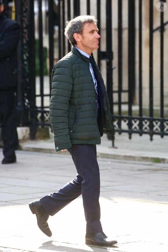 Leur histoire s'est achevée en 2017, année de son éviction du JT de France 2.David Pujadas lors des obsèques du présentateur Jean-Pierre Pernaut à la Basilique Sainte-Clotilde à Paris, France, le 9 mars 2022. Jean-Pierre Pernaut était le présentateur régulier du journal de 13 heures de TF1 entre 1988 et 2020. Il est décédé d'un cancer du poumon à Paris le 2 mars 2022, à l'âge de 71 ans. Photo par Nasser Berzane/ABACAPRESS.COM