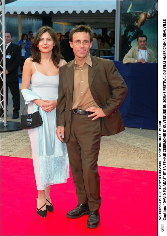 David Pujadas et sa femme à Deauville en 2004.