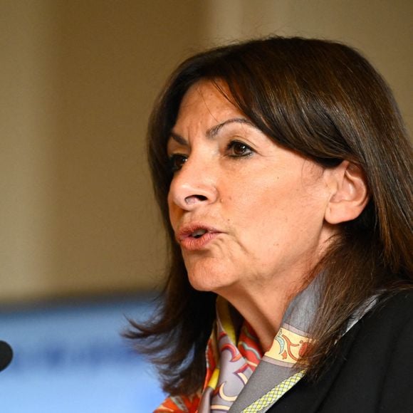 Anne Hidalgo (Maire de Paris) pendant la présentation de la reconstruction de Notre-Dame de Paris le 15 octobre 2024 à Paris © Federico Pestellini/Panoramic/Bestimage