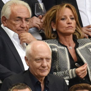 Dominique Strauss Kahn et Myriam L'Aouffir assistent à la finale de la Coupe de France entre l'A.J Auxerre et le Paris Saint-Germain FC au Stade de France le 30 mai 2015 à Paris, France. Photo par Laurent Zabulon/ABACAPRESS.COM