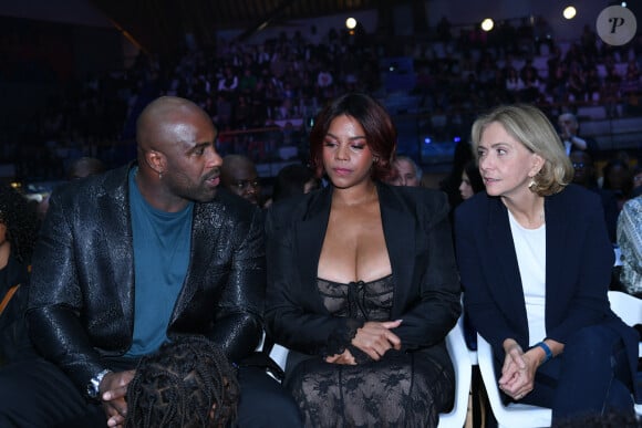 Exclusif - Teddy Riner et sa femme Luthna Riner, Valérie Pécresse, présidente de la région Ile-de-France - Soirée de remerciement de Teddy Riner à la Maison du judo à Montrouge, le 29 novembre 2024. © Rachid Bellak / Bestimage 