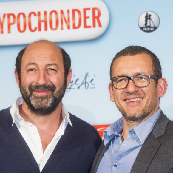 Kad Merad et Dany Boon lors du photocall du film " Supercondriaque " à Berlin, le 31 mars 2014.
