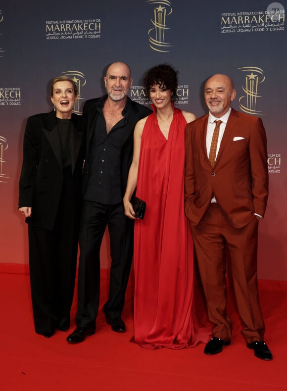 Melita Toscan du Plantier, Eric Cantona et sa femme Rachida Brakni, Christian Louboutin - 21ème Festival du film de Marrakech au Maroc le 1er décembre 2024. © Dominique Jacovides/Bestimage