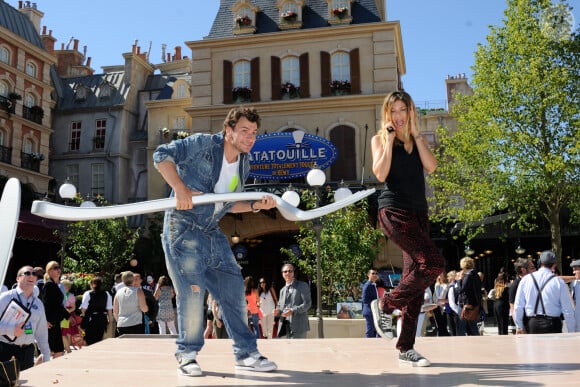 Isabelle Funaro et Michael Youn à l'inauguration de l'attraction Ratatouille à Disneyland Paris, le 21 juin 2014.