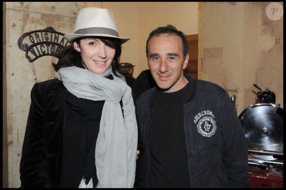 Zabou Breitman et Elie Semoun à la soirée LOFT design by... qui fêtait ses 20 ans et la réouverture de sa boutique de la rue Rennes. Le 1er avril 2010