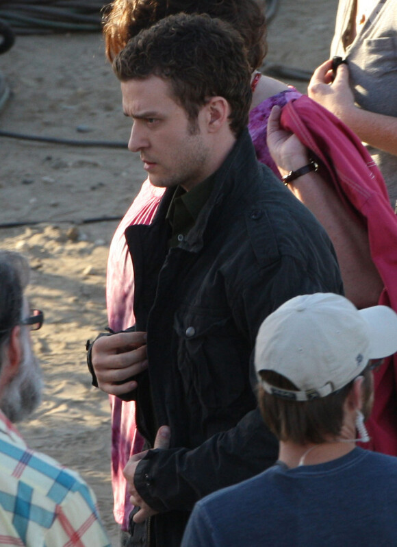 Justin Timberlake sur le tournage de Bad Teacher en Californie le 7 avril 2010